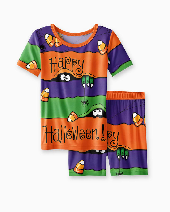Happy Halloween Bamboo Two Piece Short Sleeve Shorts Pajama Set