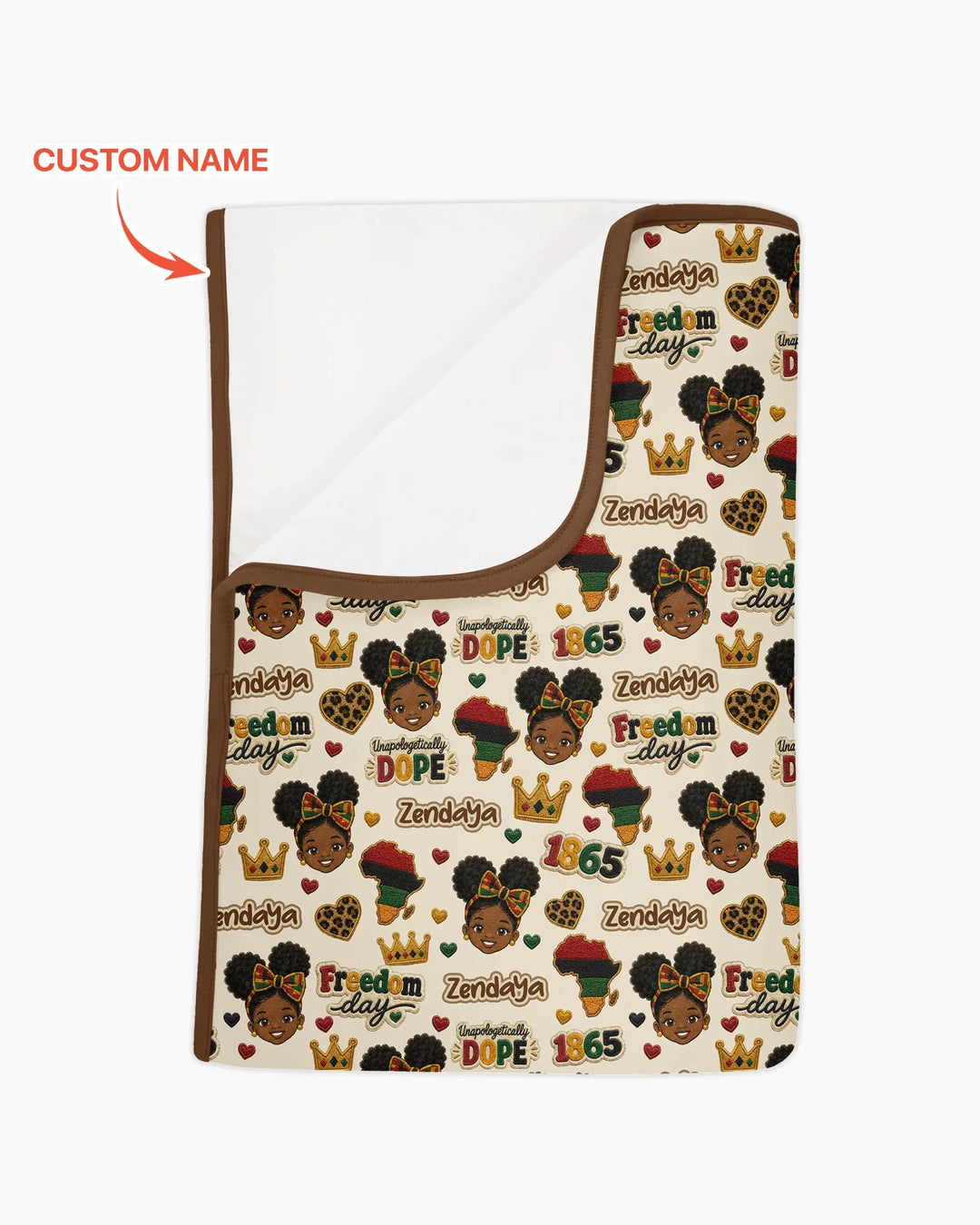 Custom Name Juneteenth Unapologetically Dope Bamboo Blanket