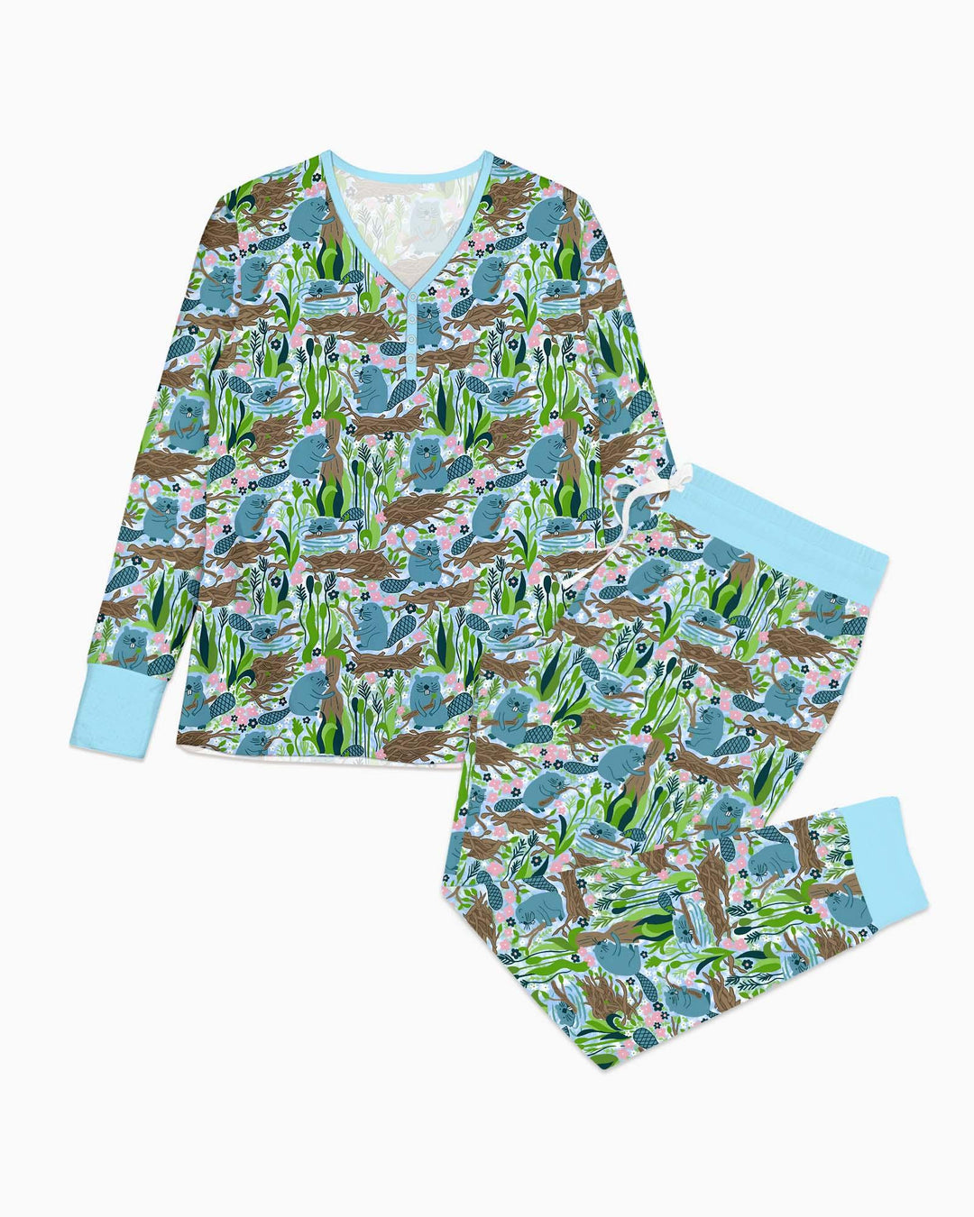 Little Dam Builders Bambus Pyjama Set für Frauen