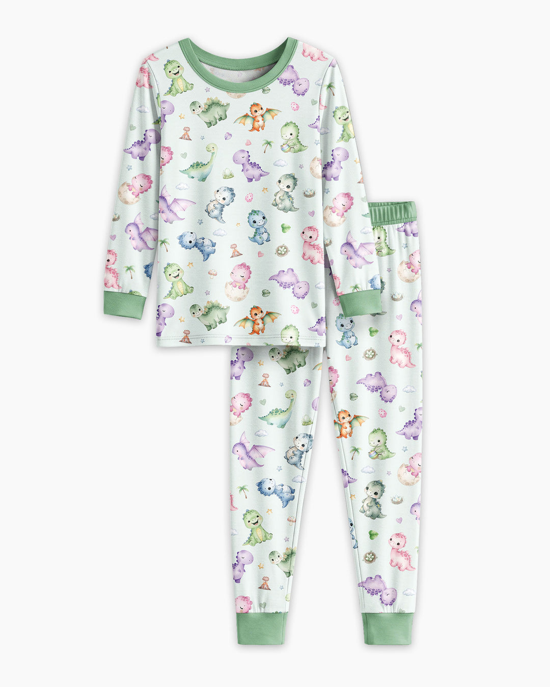 Kawaii Teddy Bamboo Two Piece Long Sleeve Pajama Set