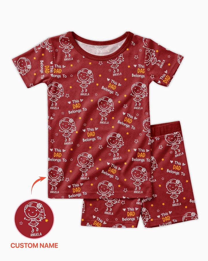 Zweiteiliges Pyjama-Set mit kurzen Ärmeln und Shorts im Sommer-Design