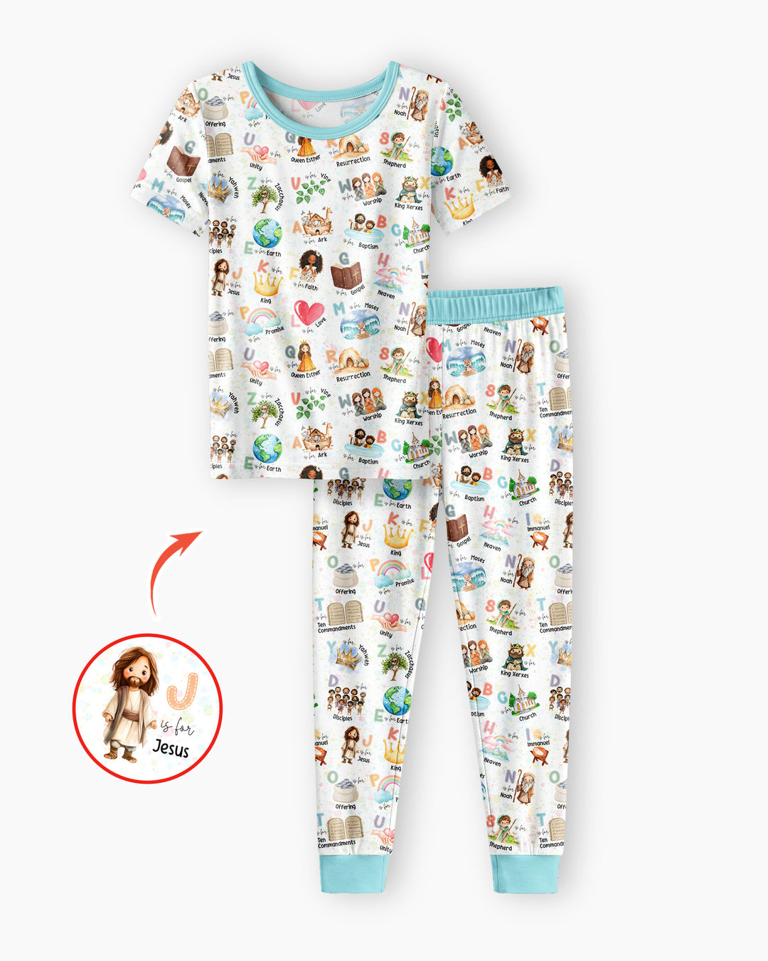 Zweiteiliges, kurzärmliges Pyjama-Set mit Marienkäfern