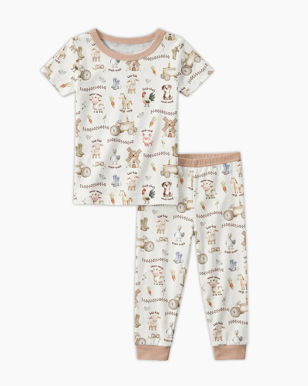 Zweiteiliges, kurzärmliges Pyjama-Set mit Marienkäfern