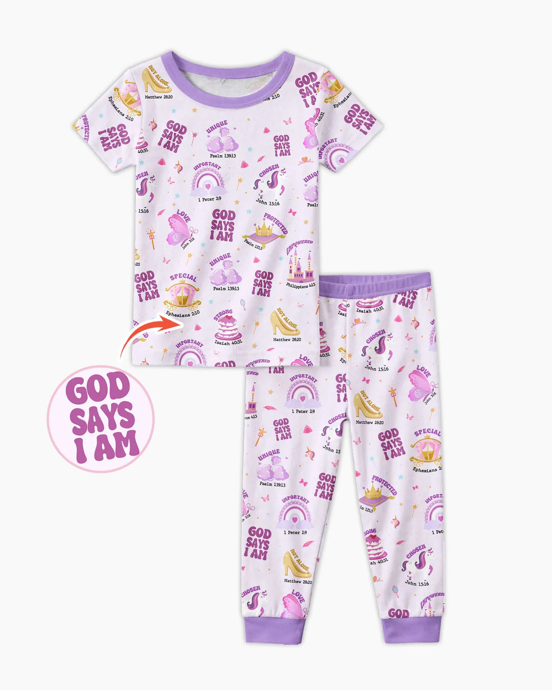 Zweiteiliges, kurzärmliges Pyjama-Set mit Marienkäfern