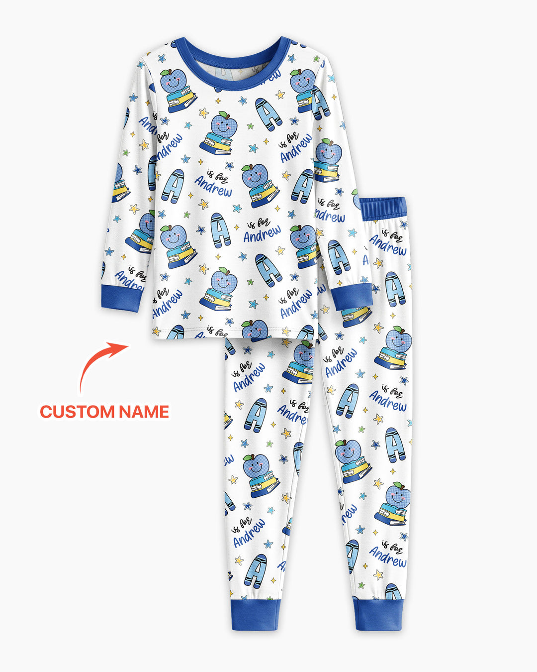 Zweiteiliges Langarm-Pyjama-Set mit Sommerfrüchten