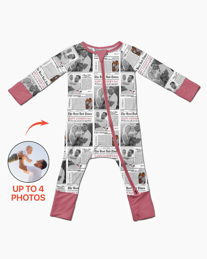 Gerippte Babykleidung mit individuellem Foto - Weich &amp; Skizzenhaft