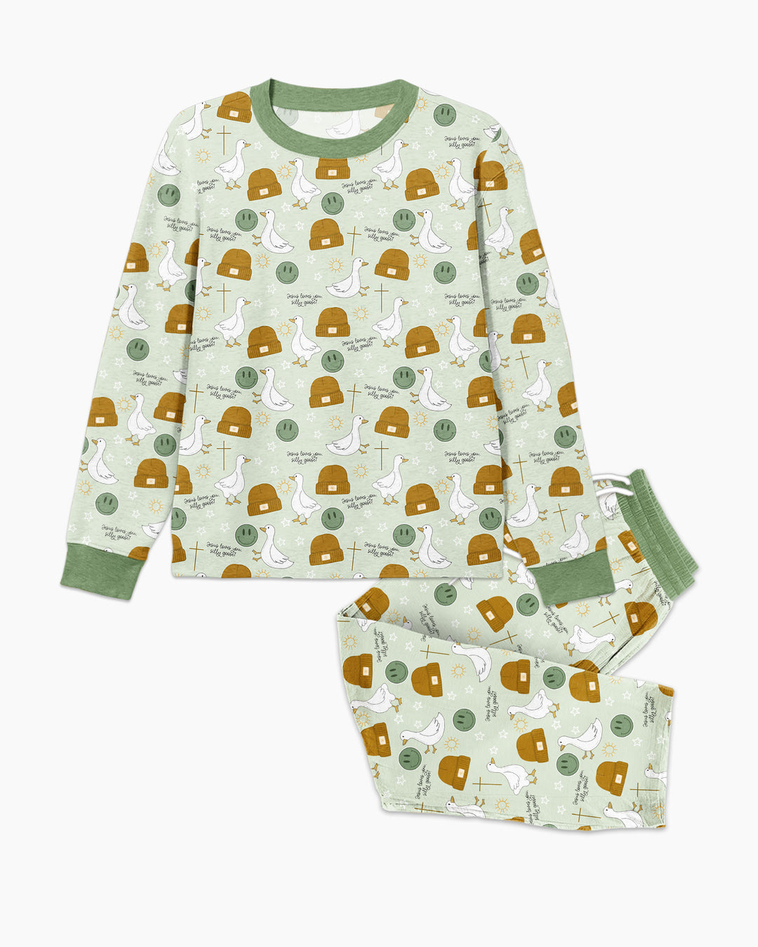 Jesus Loves You Silly Goose Bamboo Men's Pajama Set