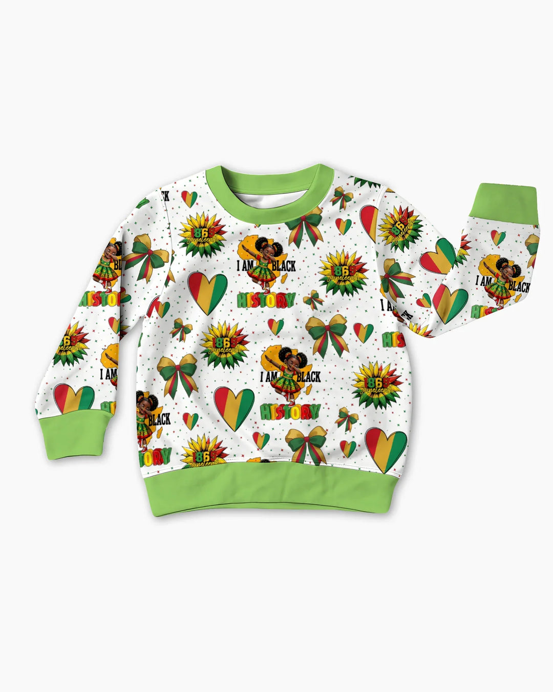 Juneteenth Girl I Am Black History Bambus-Rundhals-Sweatshirt