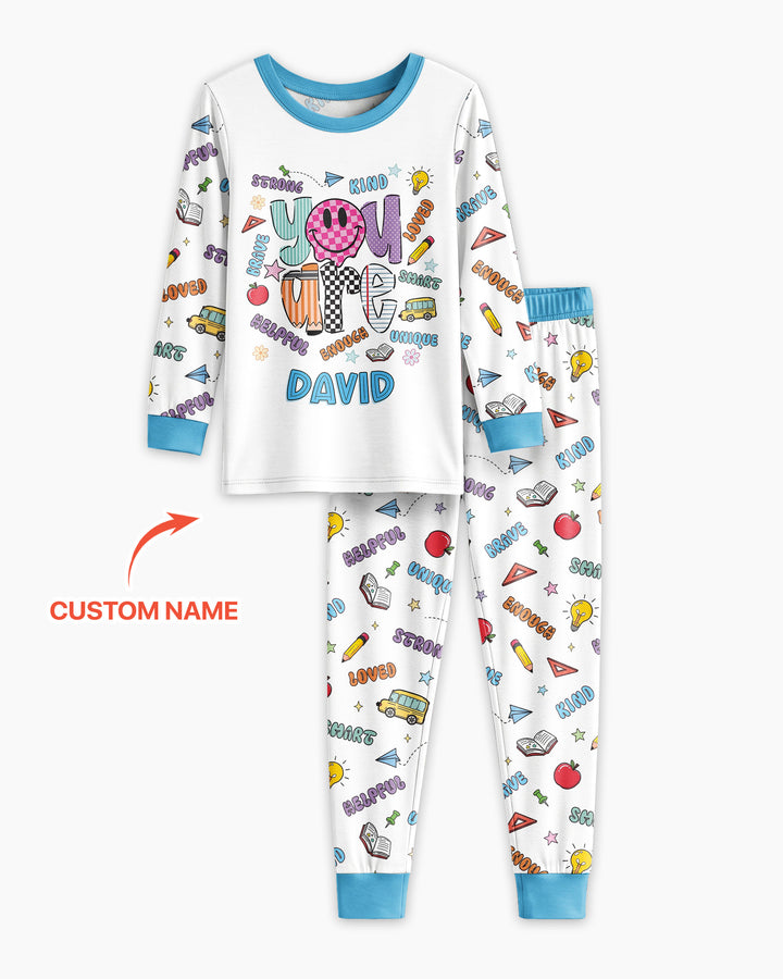 Custom Name You Are Everything Bamboo Two Piece Long Sleeve Pajama Set