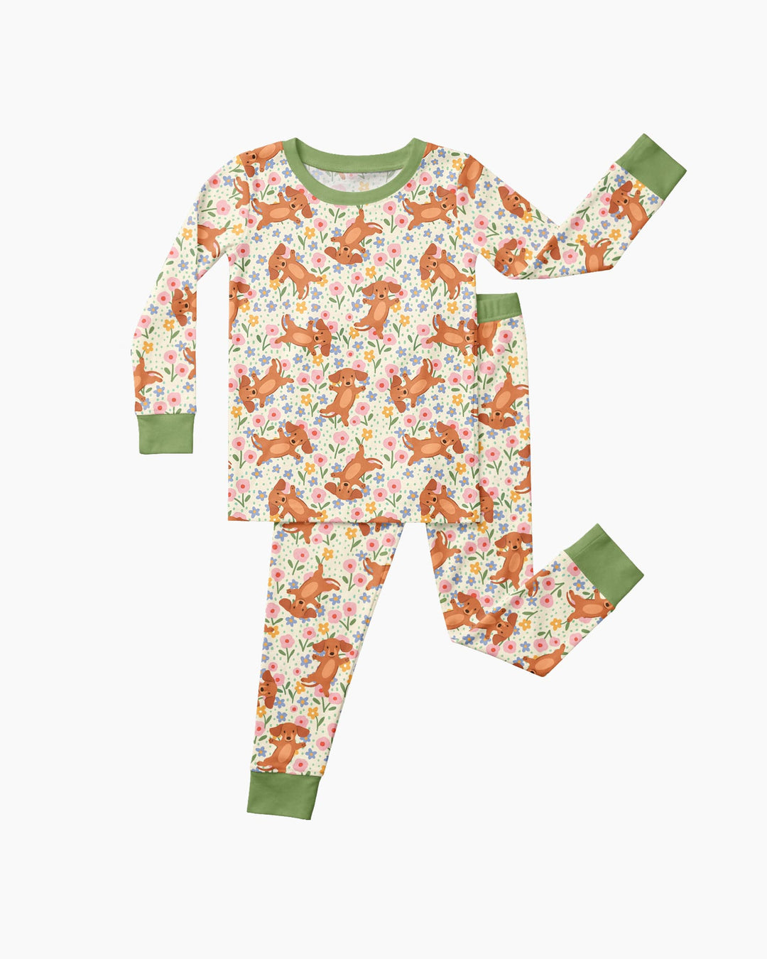Zweiteiliges Langarm-Pyjama-Set mit Sommerfrüchten