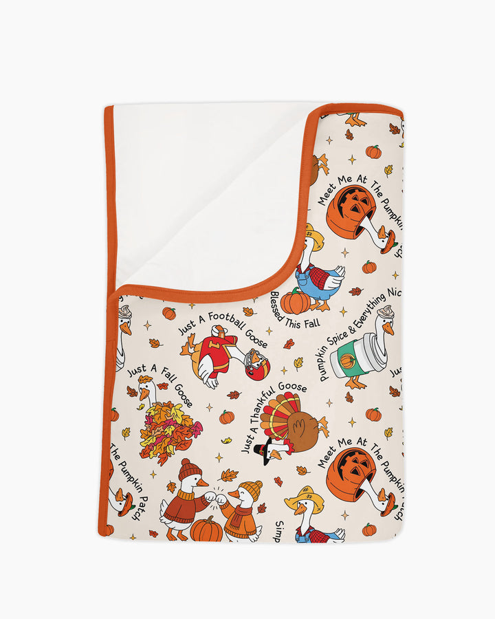 Just A Fall Goose Family Matching Bamboo Blanket