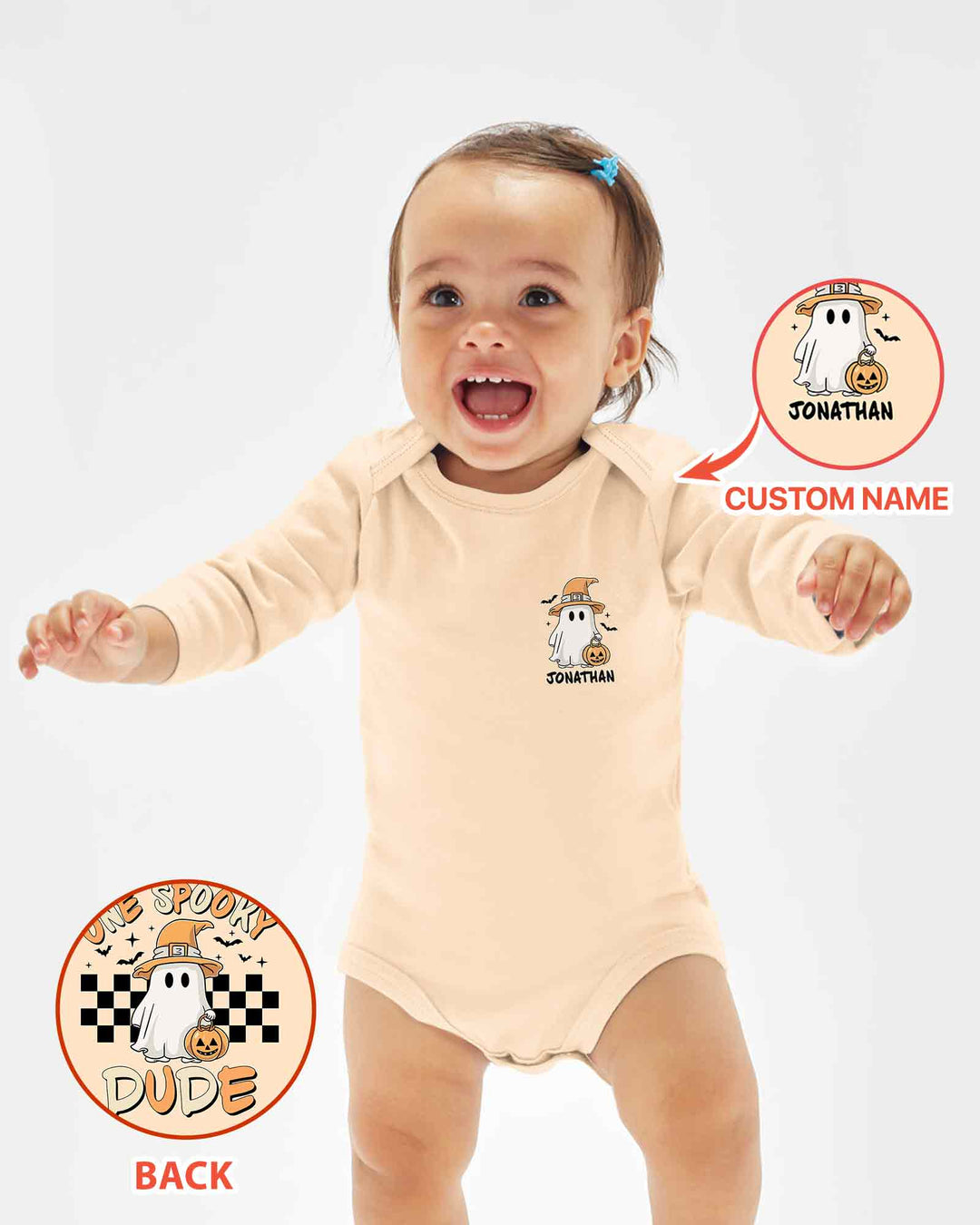 Personalized One Spooky Dude First Halloween Bamboo Bodysuit