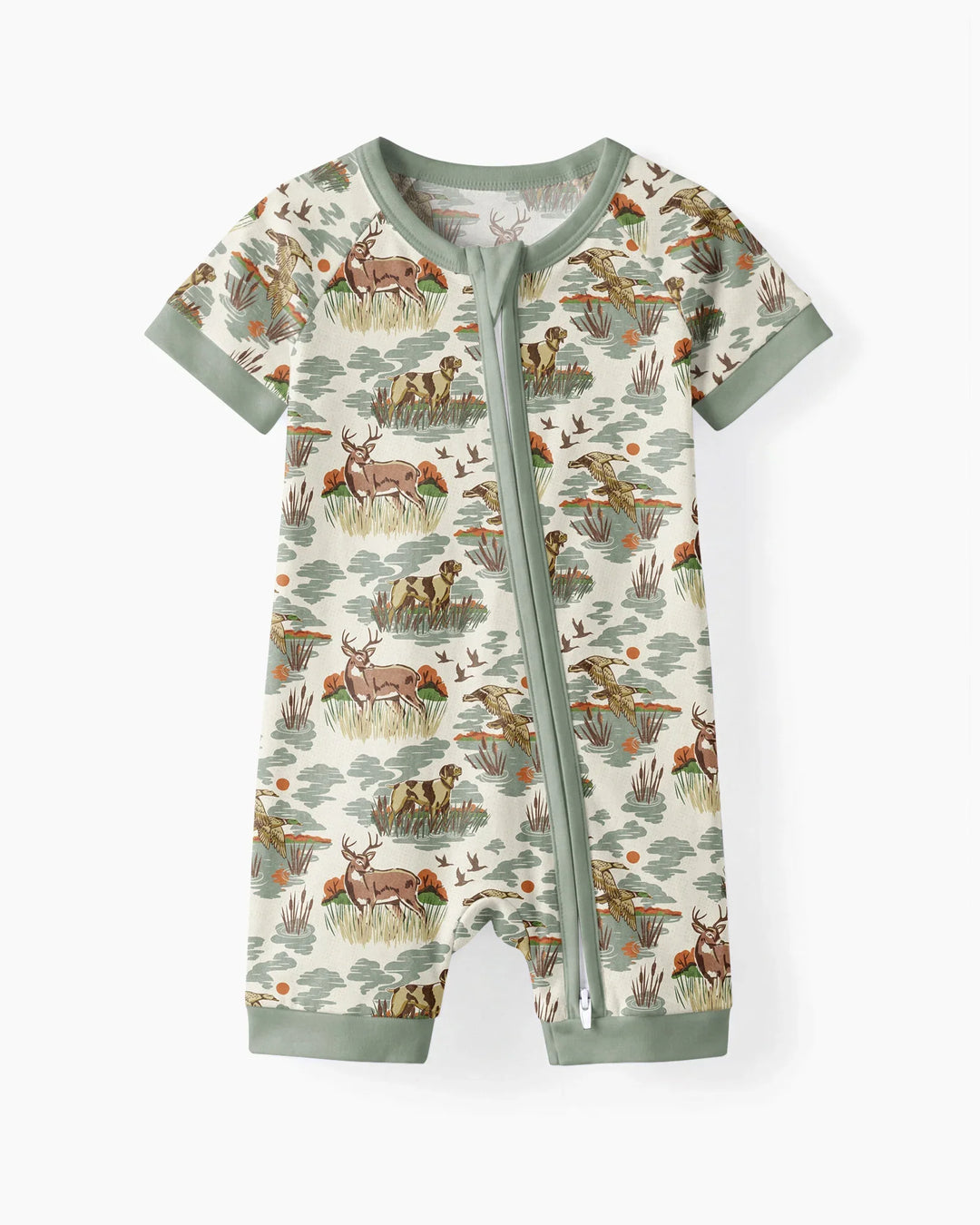 Vintage Hunting Season Daddy& Me Matching Bamboo Shorty Zippy