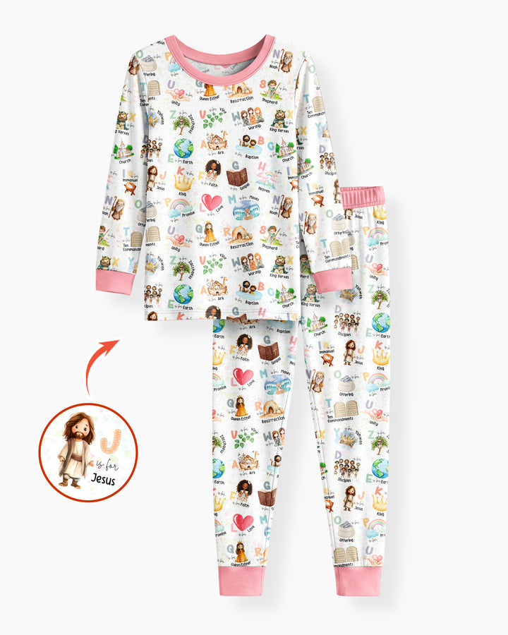 Zweiteiliges Langarm-Pyjama-Set mit Sommerfrüchten