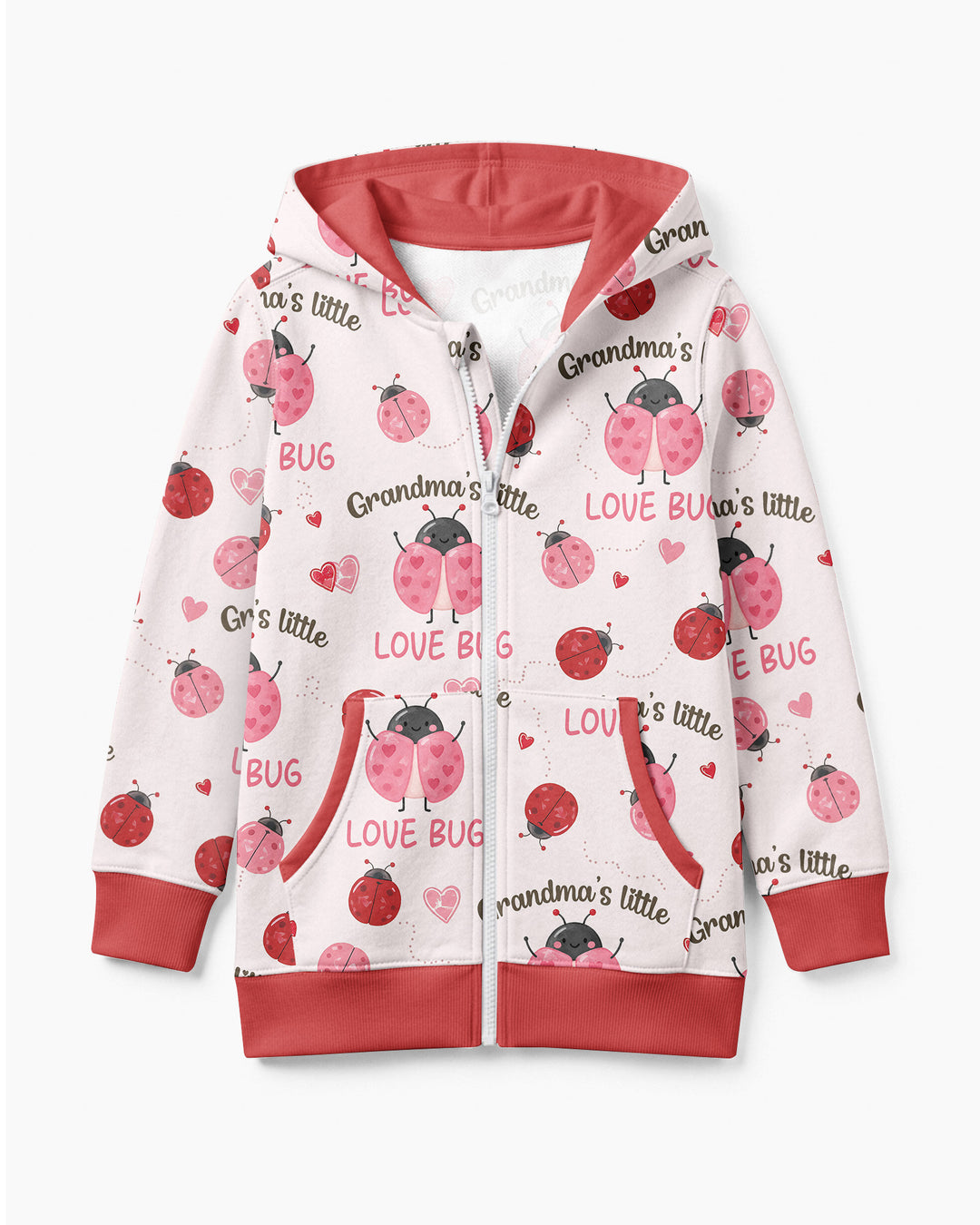 Grandma's Little Love Bug Bamboo Zip Hoodie