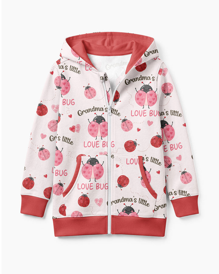 Grandma's Little Love Bug Bamboo Zip Hoodie