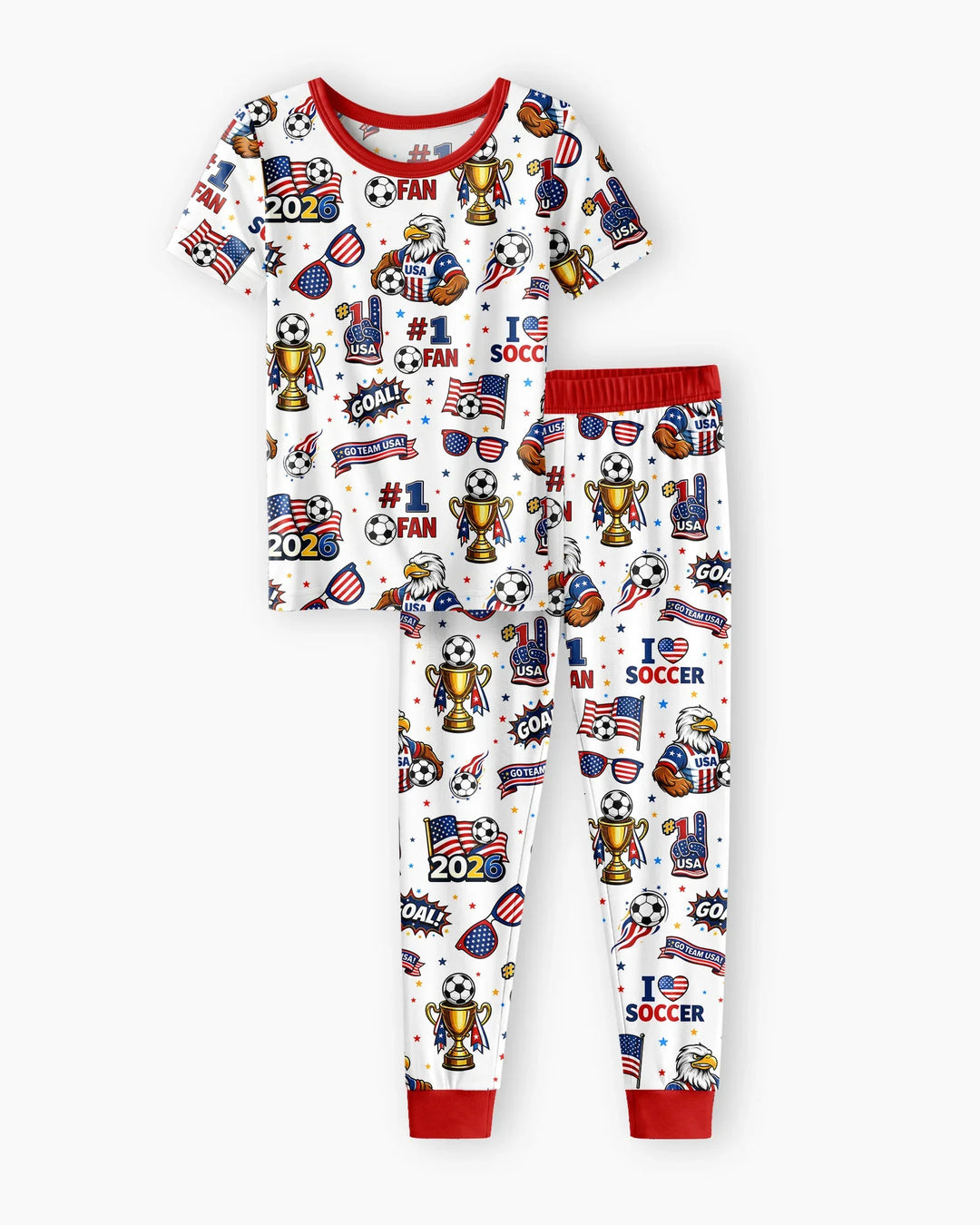 Zweiteiliges, kurzärmliges Pyjama-Set mit Marienkäfern