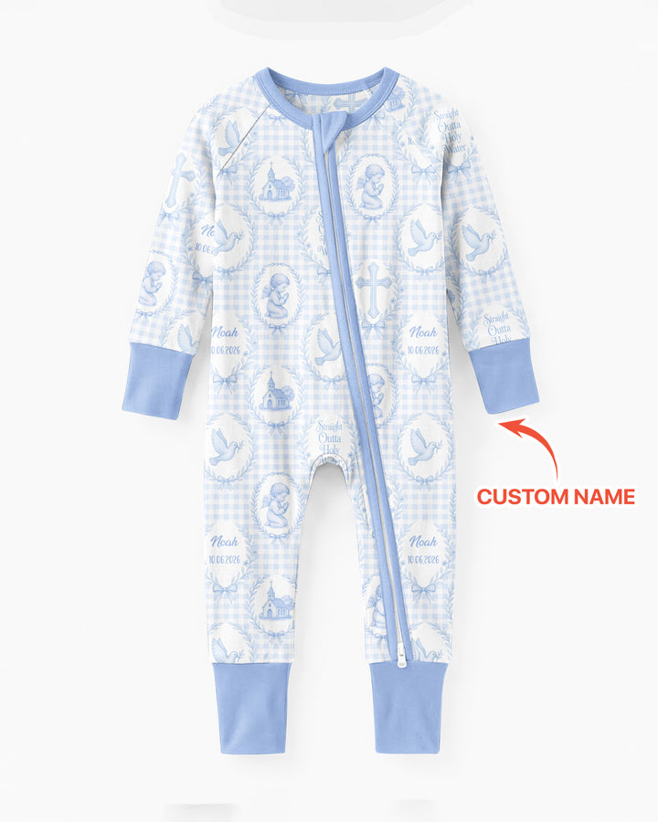 Gerippte Babykleidung mit individuellem Foto - Weich &amp; Skizzenhaft