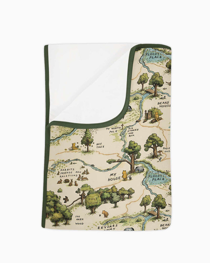 Classic Bear Maps Bamboo Blanket