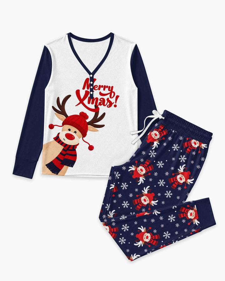 Merry Reindeer Nights Bamboo Women Pajama Set