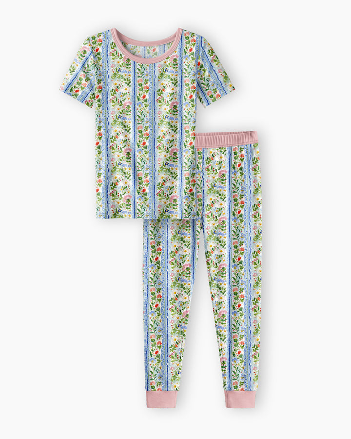 Zweiteiliges, kurzärmliges Pyjama-Set mit Marienkäfern