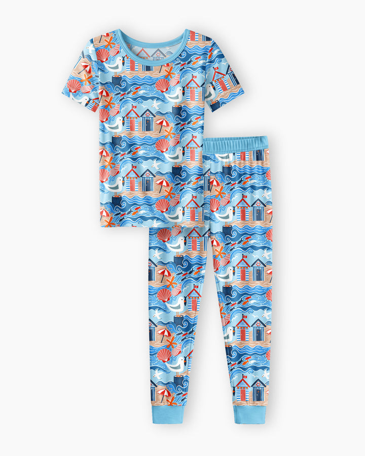 Zweiteiliges, kurzärmliges Pyjama-Set mit Marienkäfern