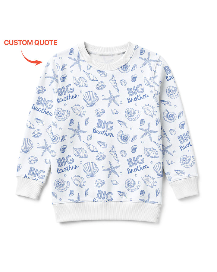 Coquette Seashell Matching Sibling Bamboo Crewneck Sweatshirt