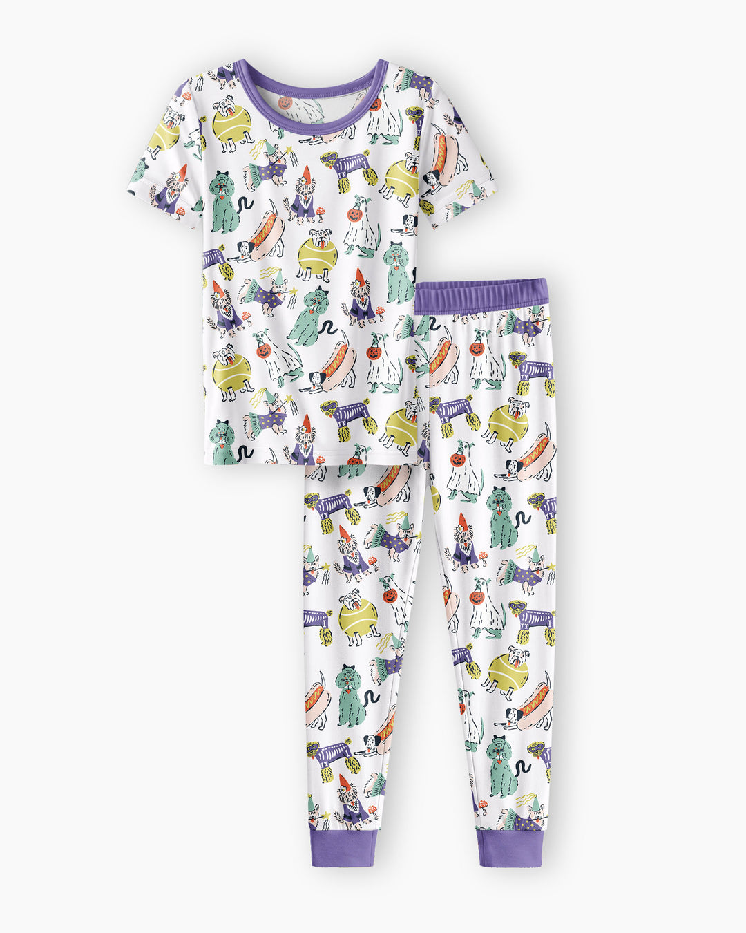 Bark-O-Ween Bamboo Two Piece Short Sleeve Pajama Set