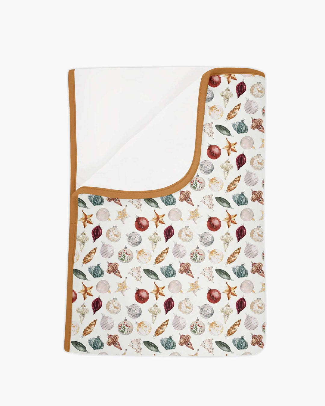 Watercolor Christmas Ornaments Bamboo Blanket