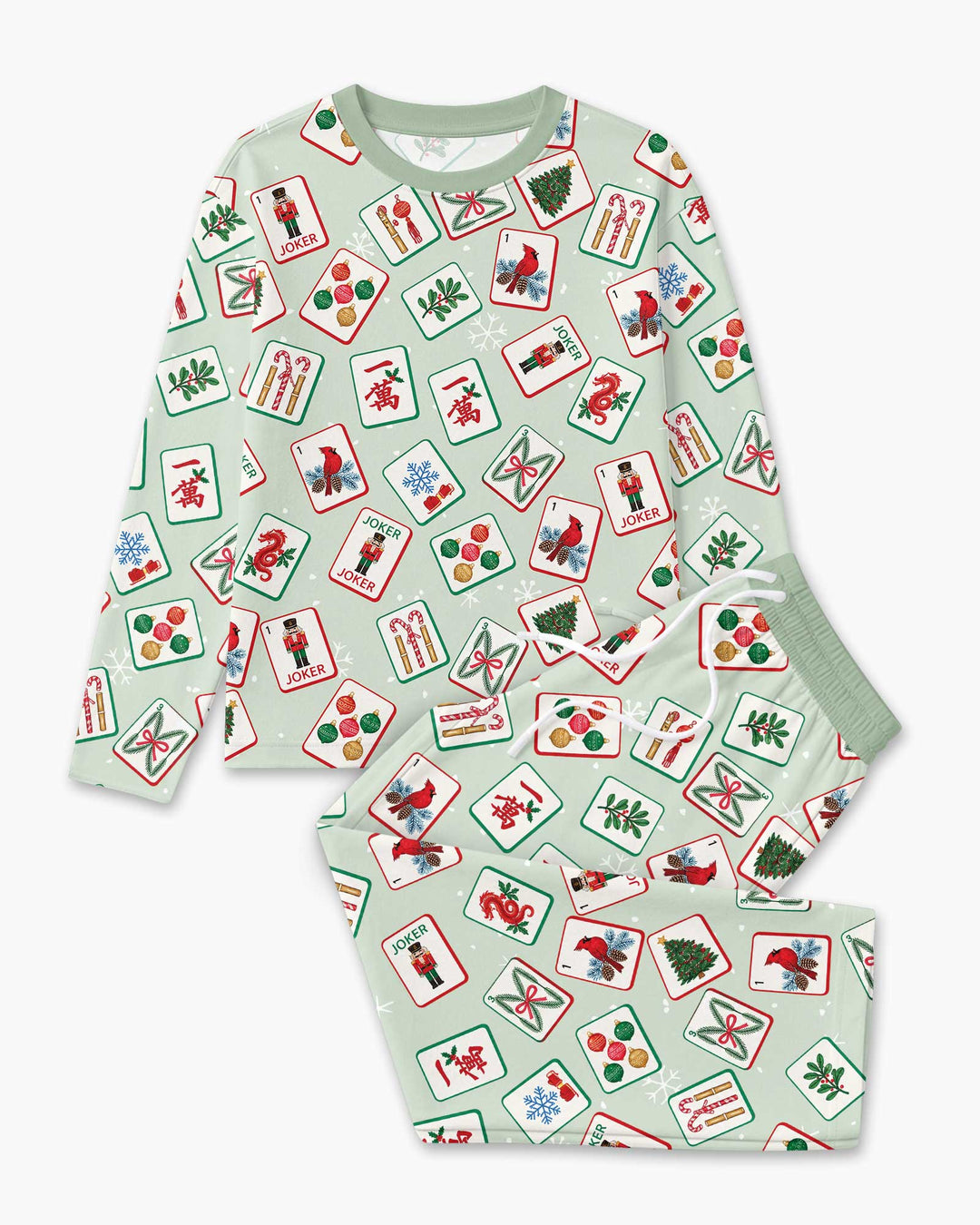 Christmas Mahjong  Bamboo Men's Pajama Set