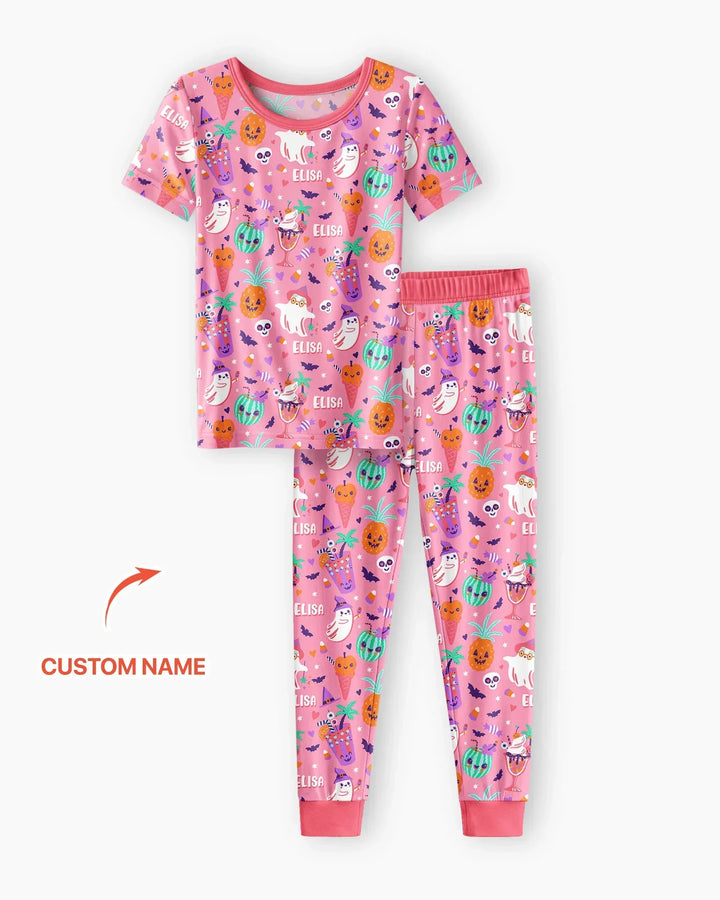 Zweiteiliges, kurzärmliges Pyjama-Set mit Marienkäfern