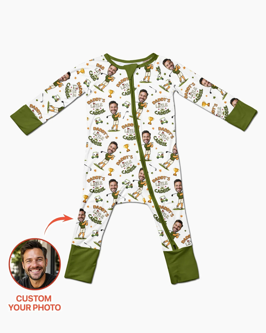 Gerippte Babykleidung mit individuellem Foto - Weich &amp; Skizzenhaft
