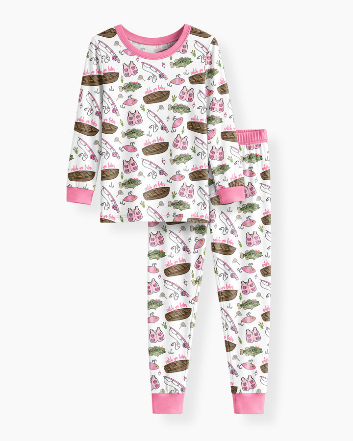 Zweiteiliges Langarm-Pyjama-Set mit Sommerfrüchten