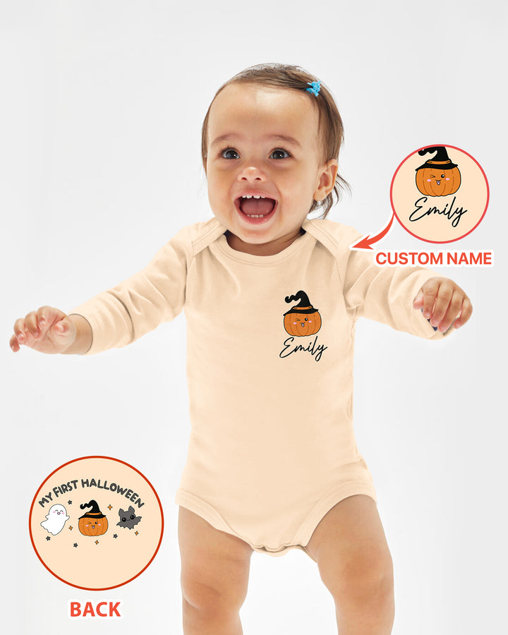 Personalized My First Halloween Ghost Bamboo Bodysuit