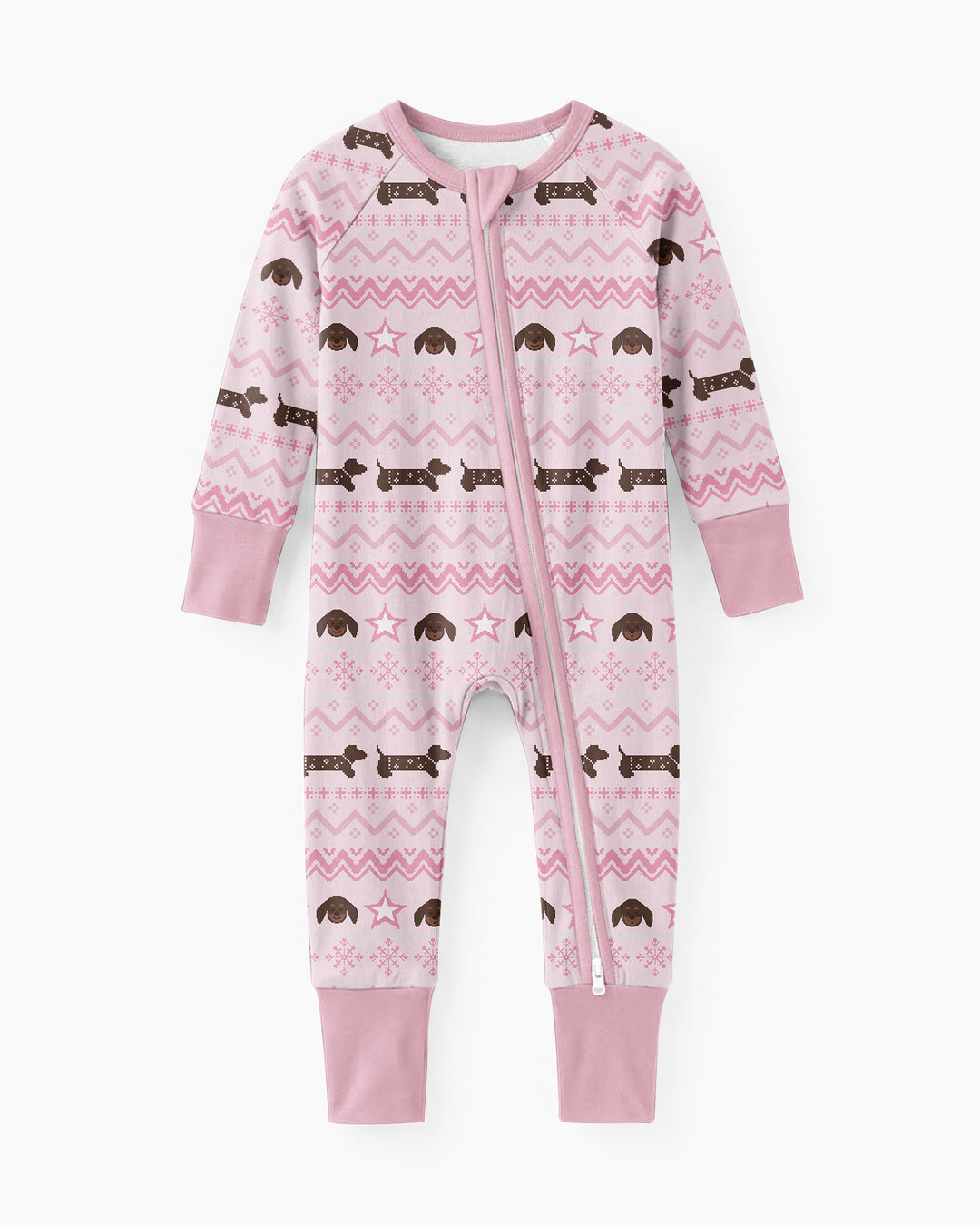Dachshund Winter Fair Isle Bamboo Convertible Zippy