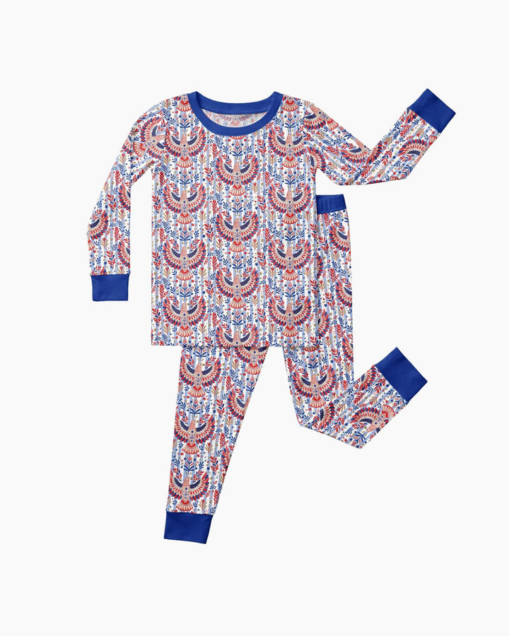 Zweiteiliges Langarm-Pyjama-Set mit Sommerfrüchten