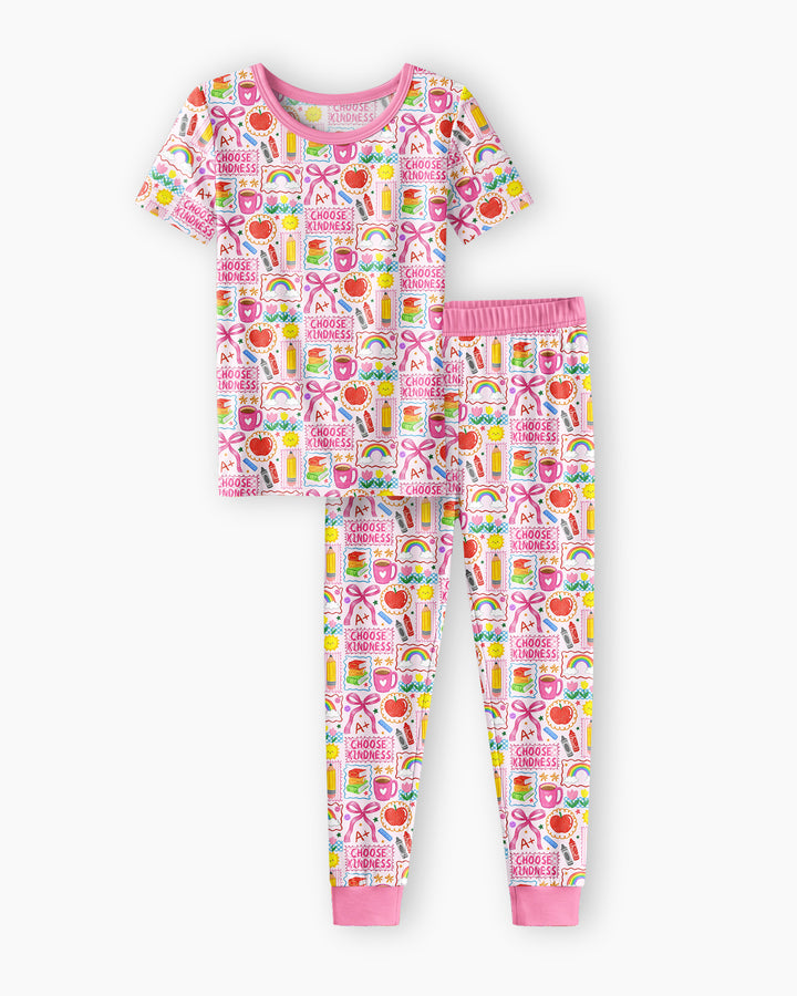 Zweiteiliges, kurzärmliges Pyjama-Set mit Marienkäfern