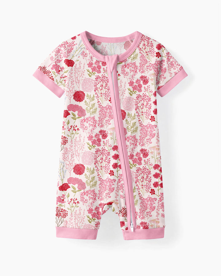 Blushing Wildflowers Bamboo Shorty Zippy