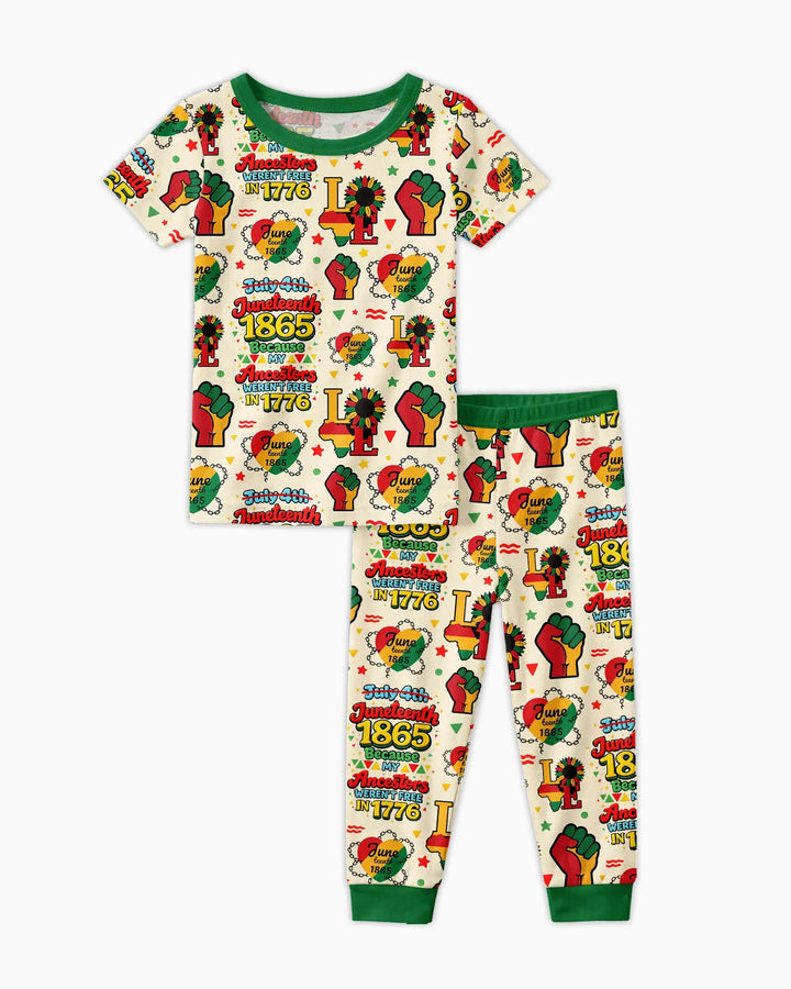 Zweiteiliges, kurzärmliges Pyjama-Set mit Marienkäfern