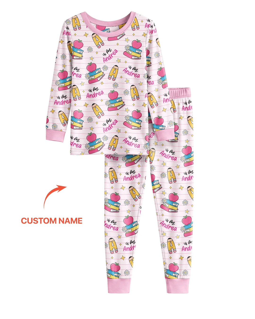 Zweiteiliges Langarm-Pyjama-Set mit Sommerfrüchten