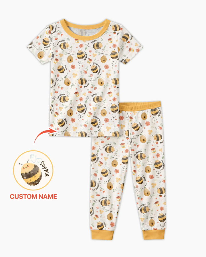 Zweiteiliges, kurzärmliges Pyjama-Set mit Marienkäfern