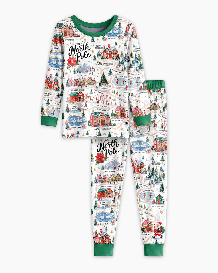 The North Pole Bamboo Two Piece Long Sleeve Pajama Set