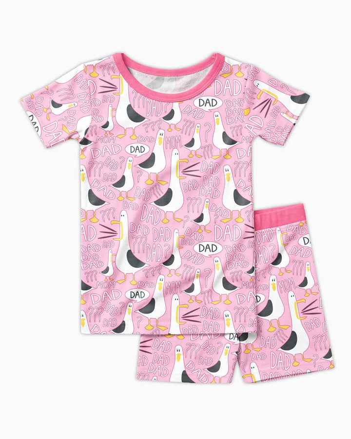 Template Zweiteiliges Pyjama-Set mit kurzen Ärmeln und Shorts