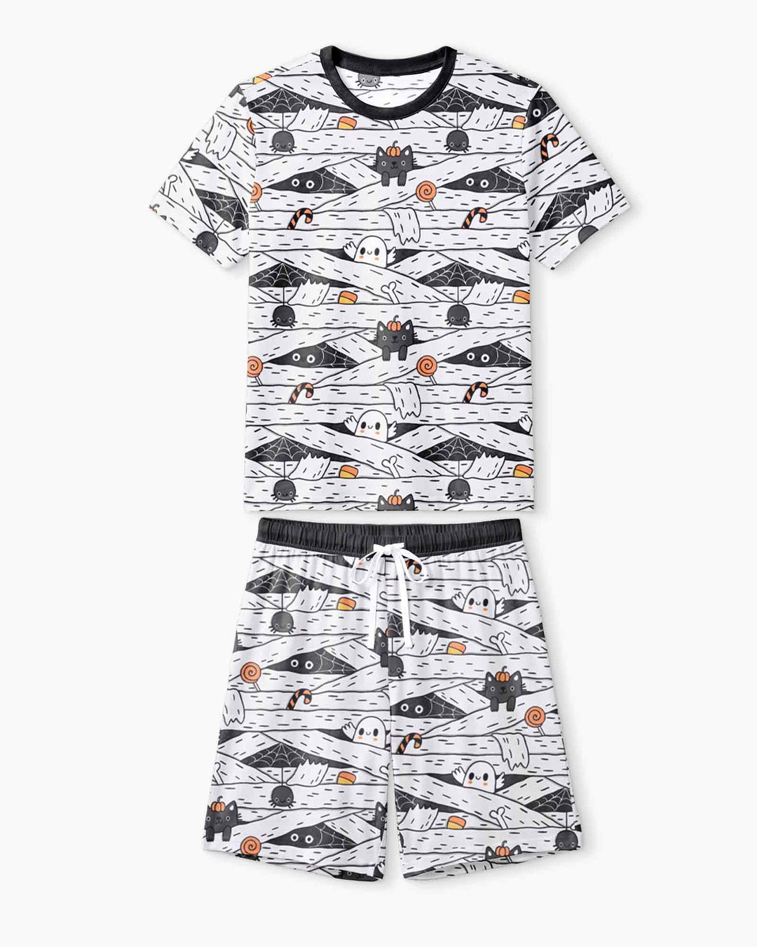 Little Mummy Crew Bamboo Men Short Sleeve Short Pajama Set