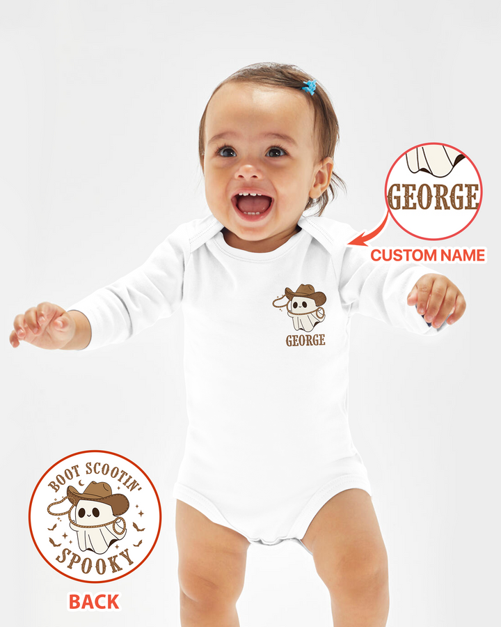 Personalized Boot Scooting Spooky Bamboo Bodysuit