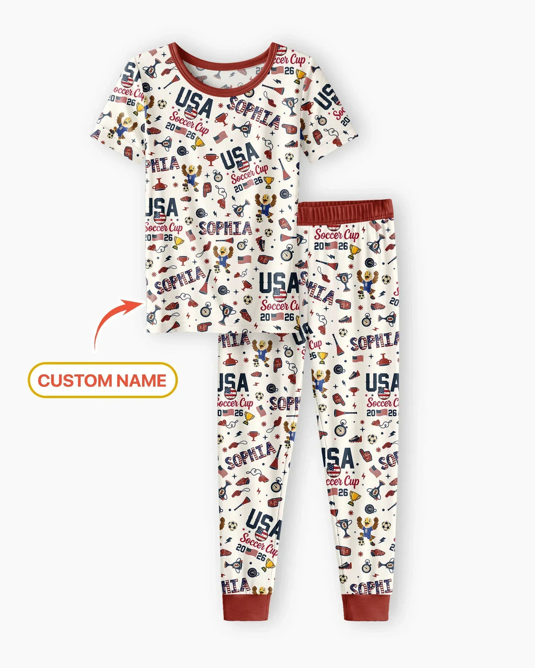Zweiteiliges, kurzärmliges Pyjama-Set mit Marienkäfern