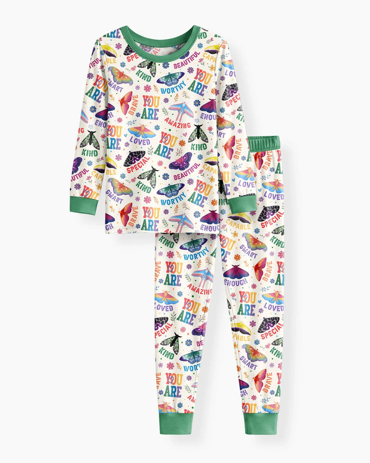 Zweiteiliges Langarm-Pyjama-Set mit Sommerfrüchten
