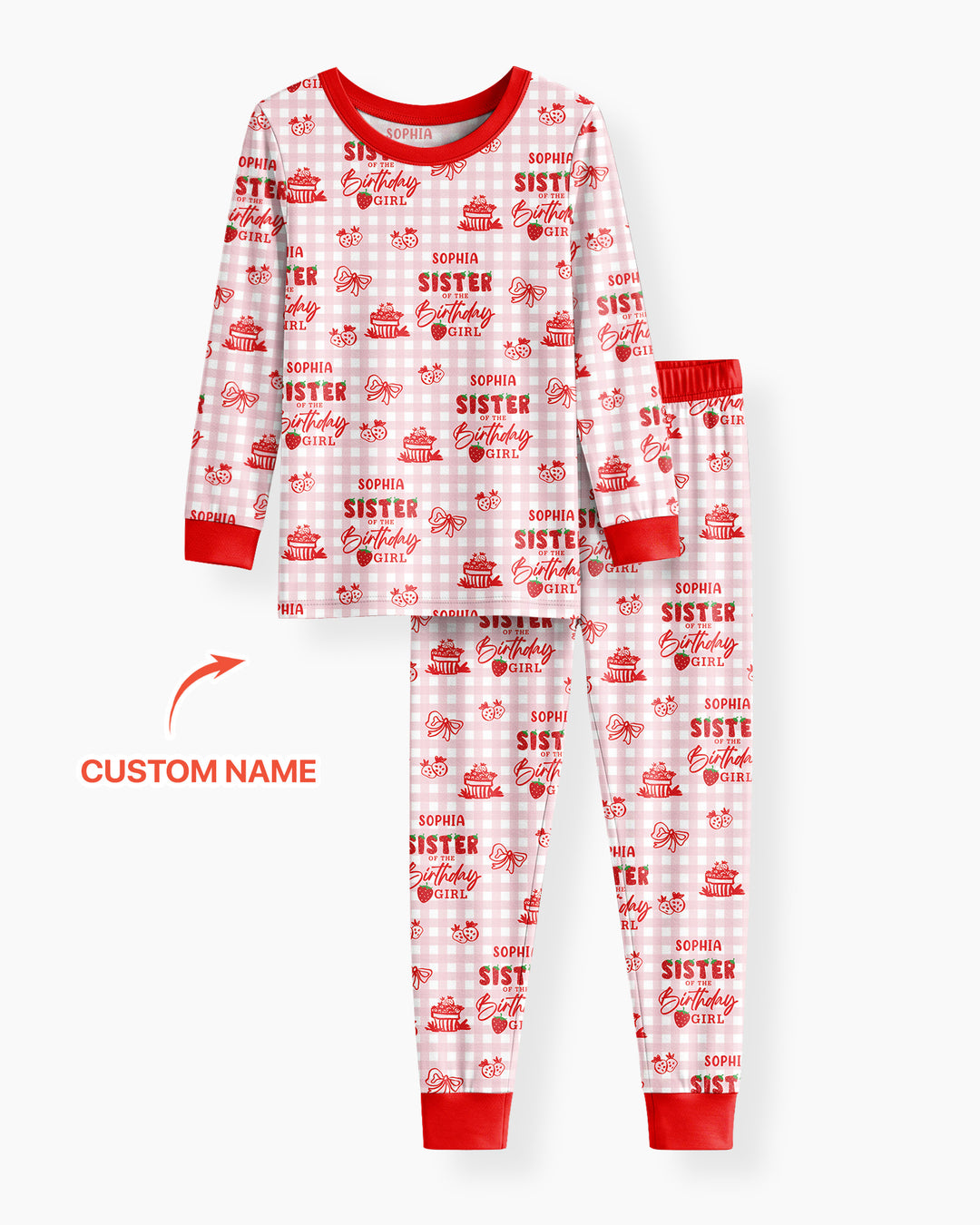 Berry 1st Birthday Sister & Me Matching  Bamboo Two Piece Long Sleeve Pajama Set