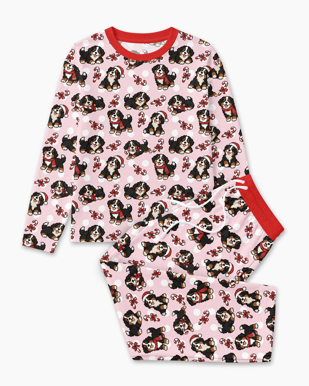 Holiday Bernese Mountain Christmas Dog Bamboo Men's Pajama Set