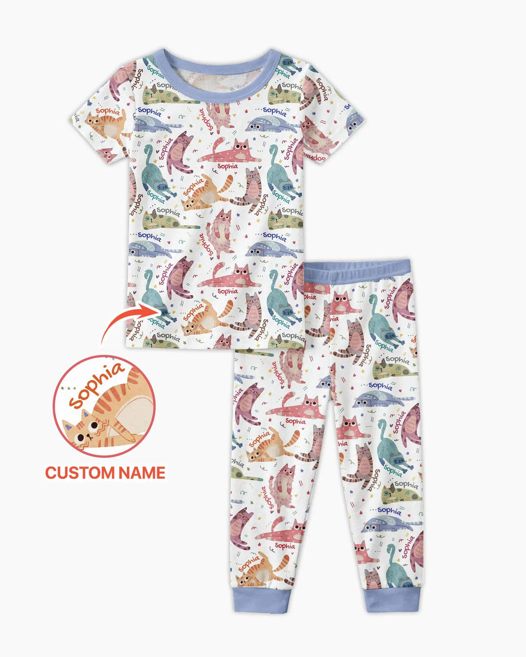 Zweiteiliges, kurzärmliges Pyjama-Set mit Marienkäfern